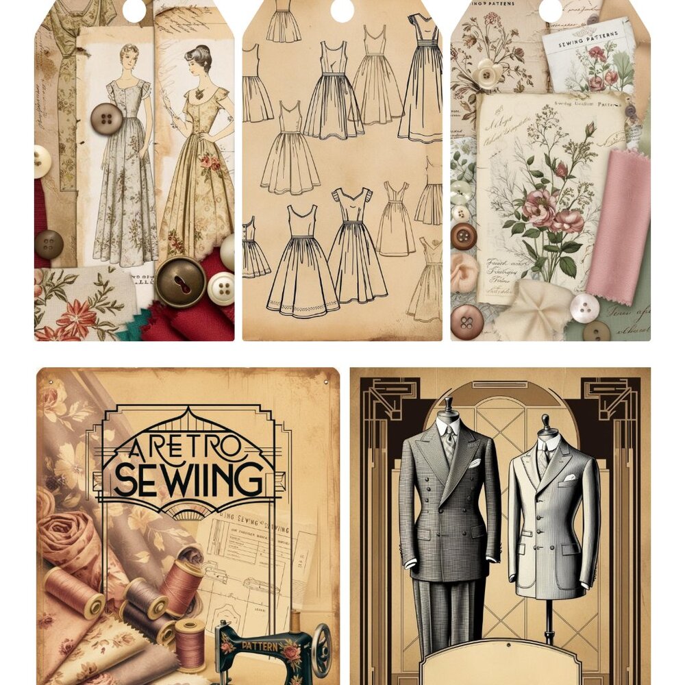 Junk Journal Sewing pages